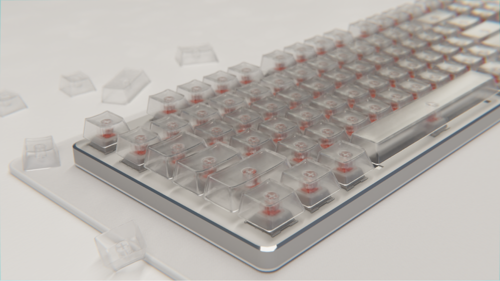 Textured render of a keyboard