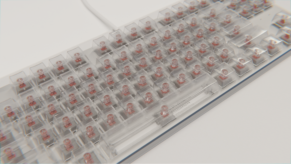 3D Model of a keyboard, closeup