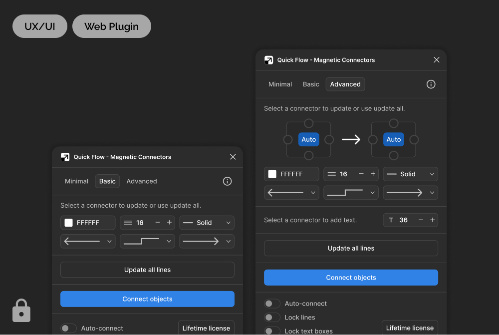 Quick Flow on a dark background with lines connecting rectangles
